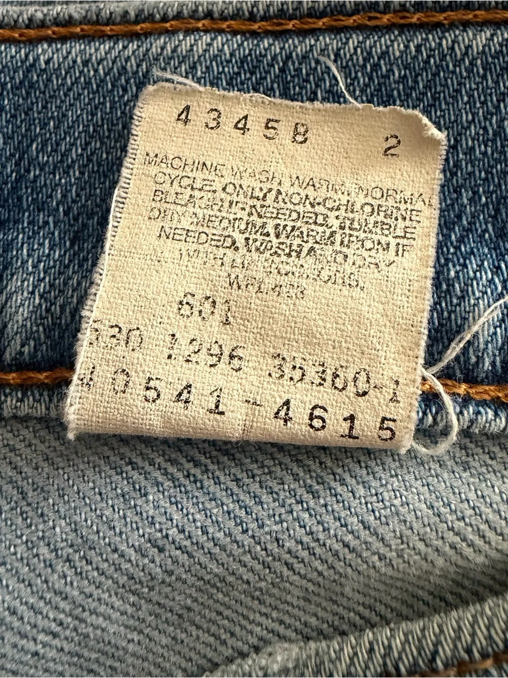 Vintage Levis Action Jeans Mens 36x29 Blue Denim Orange Tab 90's Made In USA